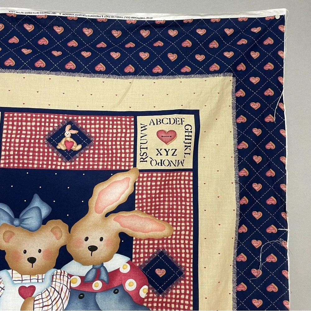 Vintage 1997 Daisy Kingdom Quilt Panel Fabric Project Applique Sew Baby #K34